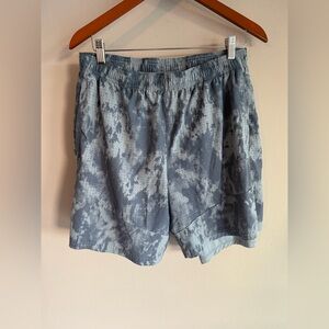 Skora Mens Quick Dry Athletic Shorts Grey Tie Dye Mesh Running Gym Training L